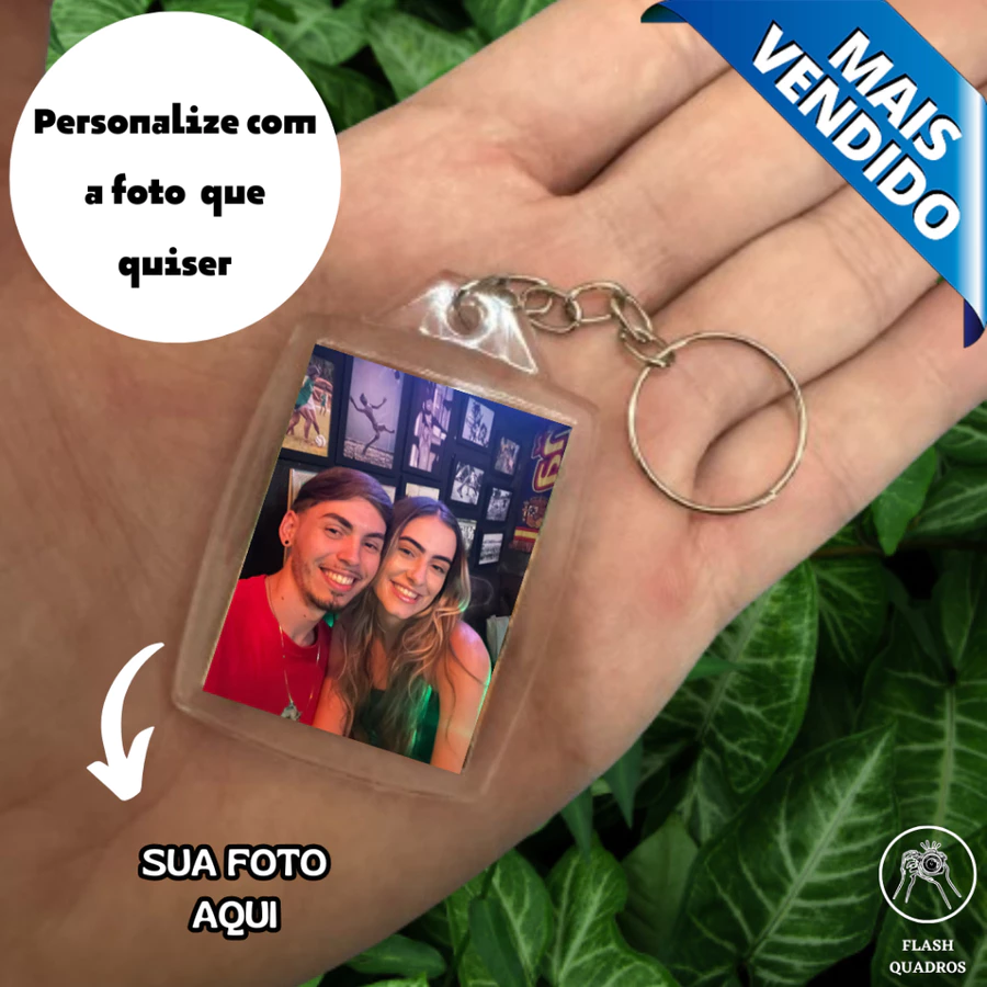 Chaveiro Personalizado com Sua Foto Frente e Verso - FULLL HD - Imagem 3